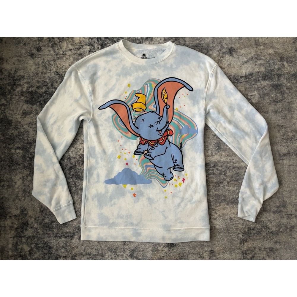 Disney Parks Dumbo Soaring in‎ the Clouds Crewneck Sweater Size Small Vintage
